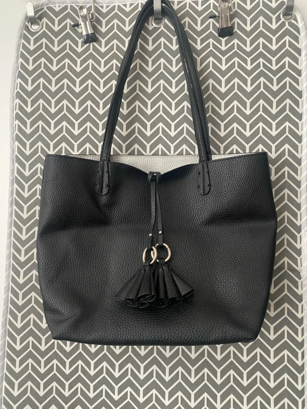 Black Shoulder Bag approx. 12” X 12”.